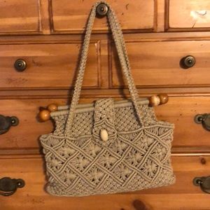 Handmade Vintage Macrame Purse